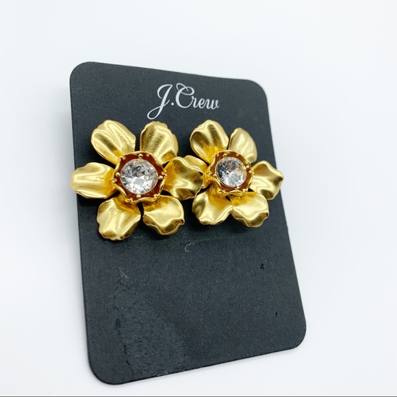 J. Crew Crystal Floral Stud Earrings - Picture 4 of 7